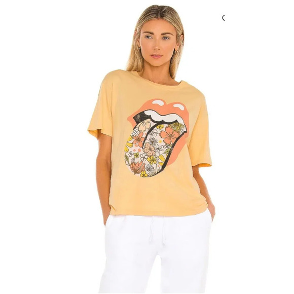 Daydreamer Rolling Stones Flower Tongue Tee - Picture 1 of 8